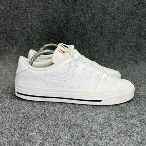 Nike Court Legacy Shoes Men's 8.5 White Leather Retro Low Lace Athletic Sneakers